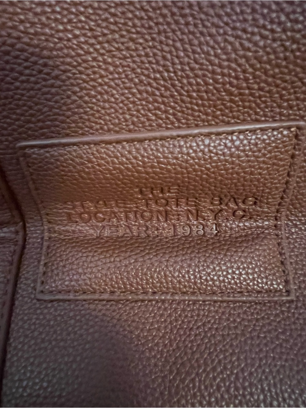 Designer Like The Tote Bag Brown Pebbled Tote with White Logo and wallet - Picture 5 of 6